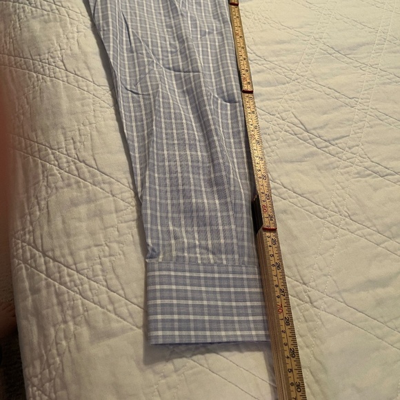 Ike Behar Men's Button Down 100% Cotton Shirt Azure Tall 18 38-39 MSRP $175 NWT - Picture 9 of 9